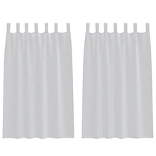 Gordijnen met gordijnen 2 pcs Lichtgrijs 140 x 175 cm Polyester