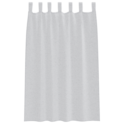 Gordijnen met gordijnen 2 pcs Lichtgrijs 140 x 175 cm Polyester