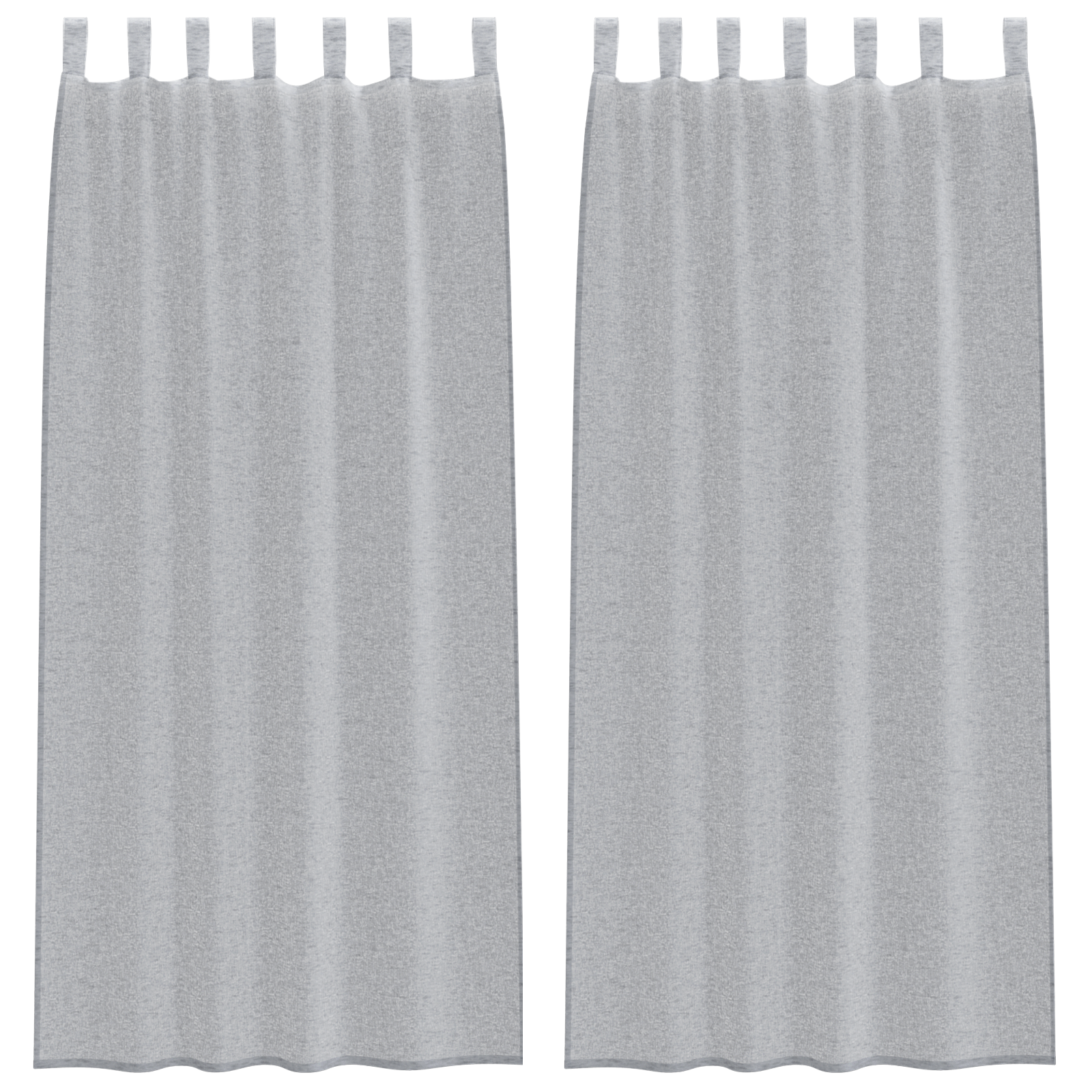 Gordijnen 2 pcs Donkergrijs 140 x 245 cm Polyester