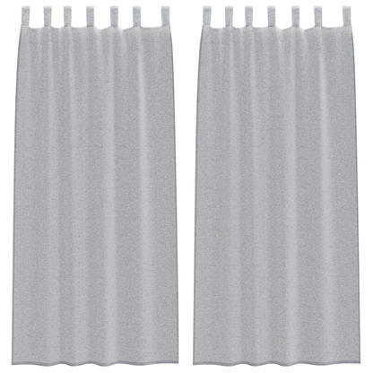 Gordijnen 2 pcs Donkergrijs 140 x 245 cm Polyester