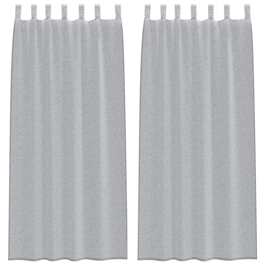 Gordijnen 2 pcs Donkergrijs 140 x 260 cm Polyester