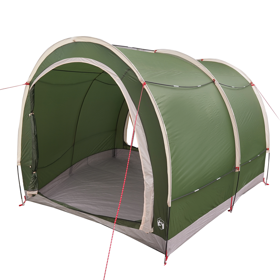 Fietstent met dak met opslag met luchtopening Groen 256 x 222 x 182 cm