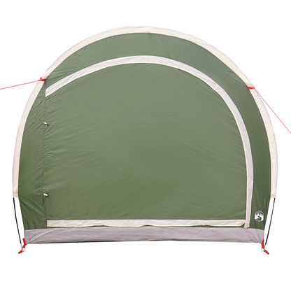 Fietstent met dak met opslag met luchtopening Groen 256 x 222 x 182 cm