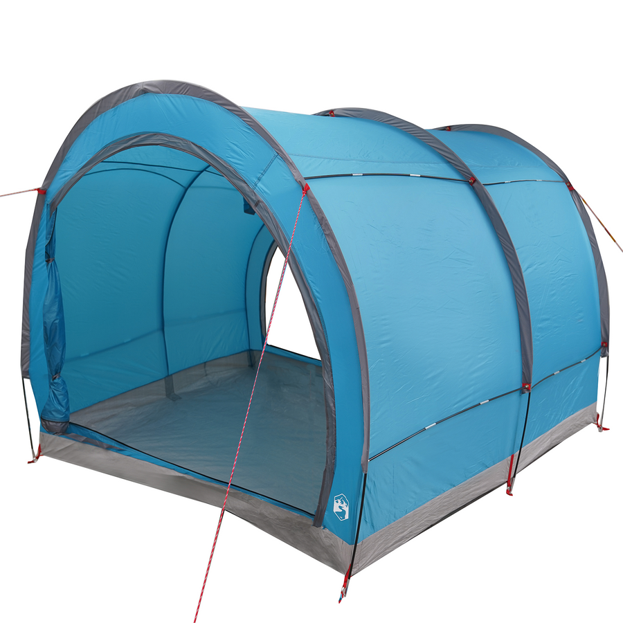 Fietstent met dak met opslag met luchtopening Blauw 256 x 222 x 182 cm