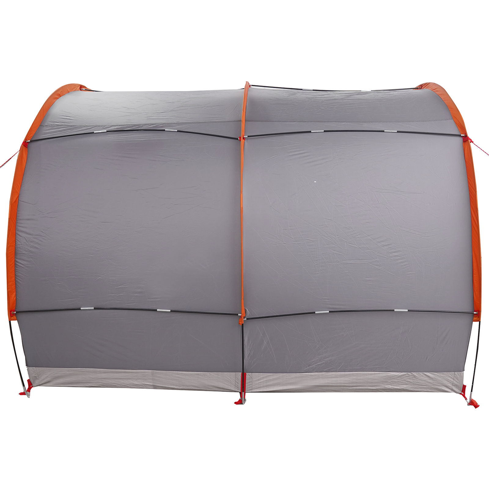 Fietstent met dak met opslag met luchtopening Grijs en Oranje 256 x 222 x 182 cm