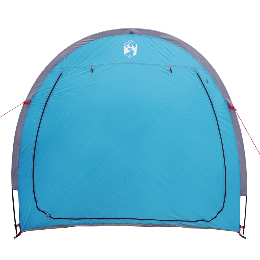 Achteropslag tent met dak met opslag met luchtopening Blauw 210 x 90 x 174 cm