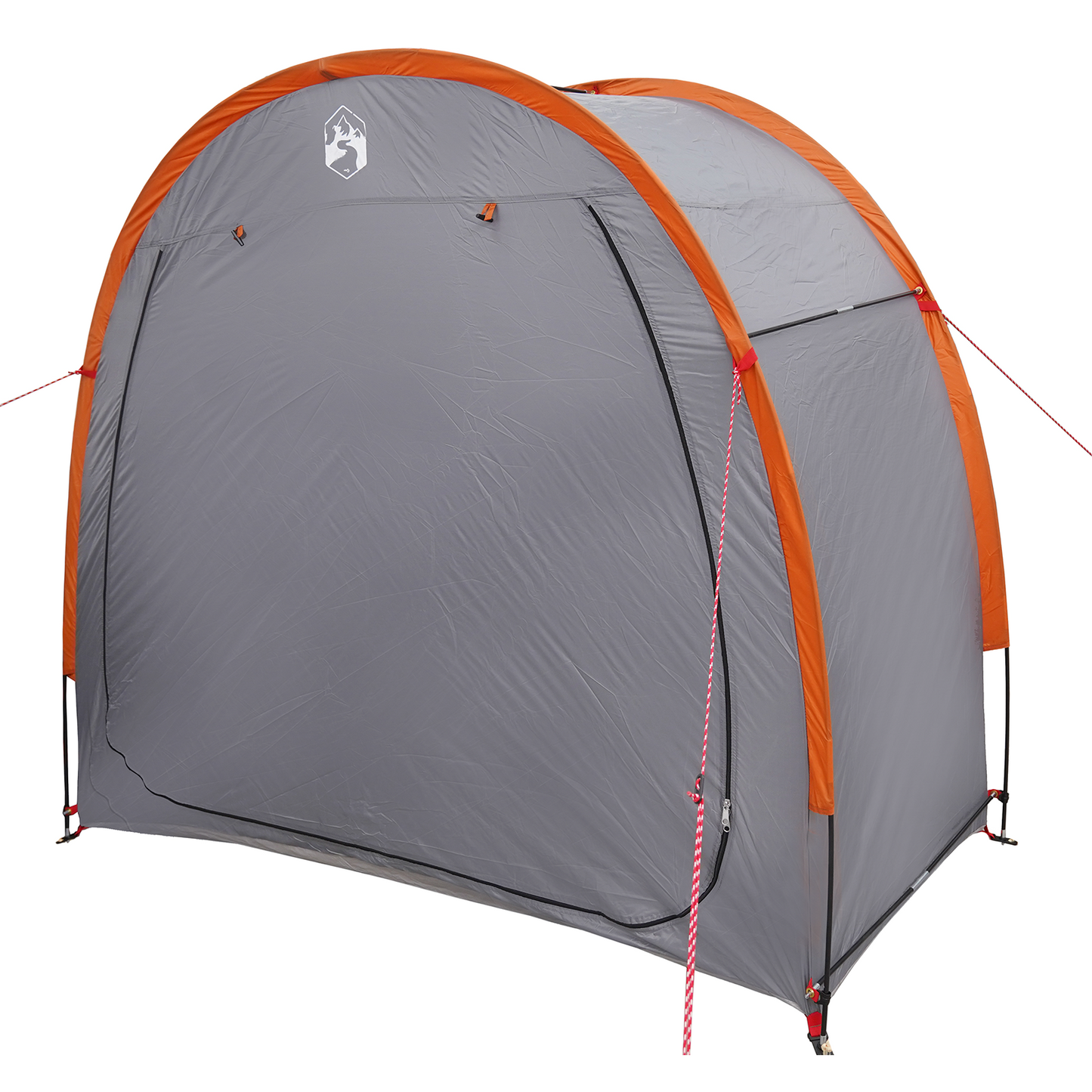 Achteropslag tent met dak met opslag Grijs en Oranje 210 x 90 x 174 cm