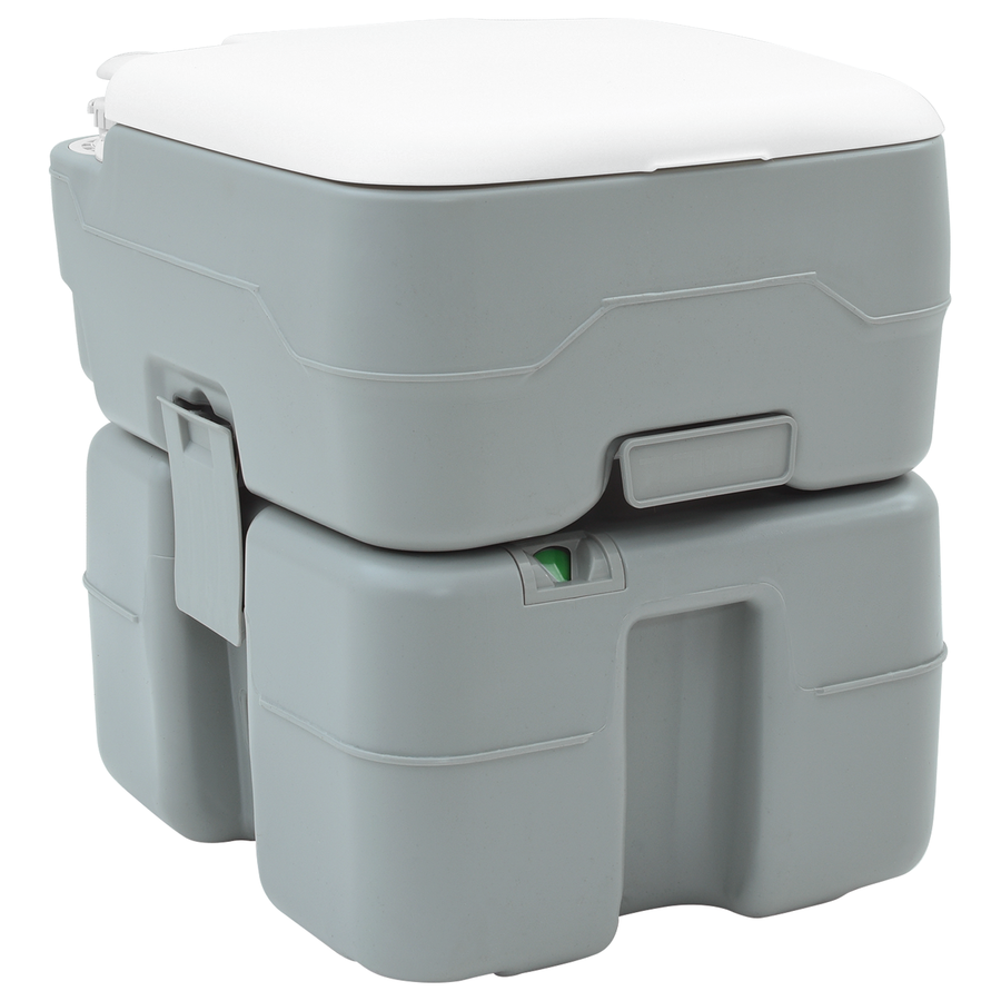 Campingtoilet Draagbaar Grijs 10L Schoon Water 20L Afvaltank