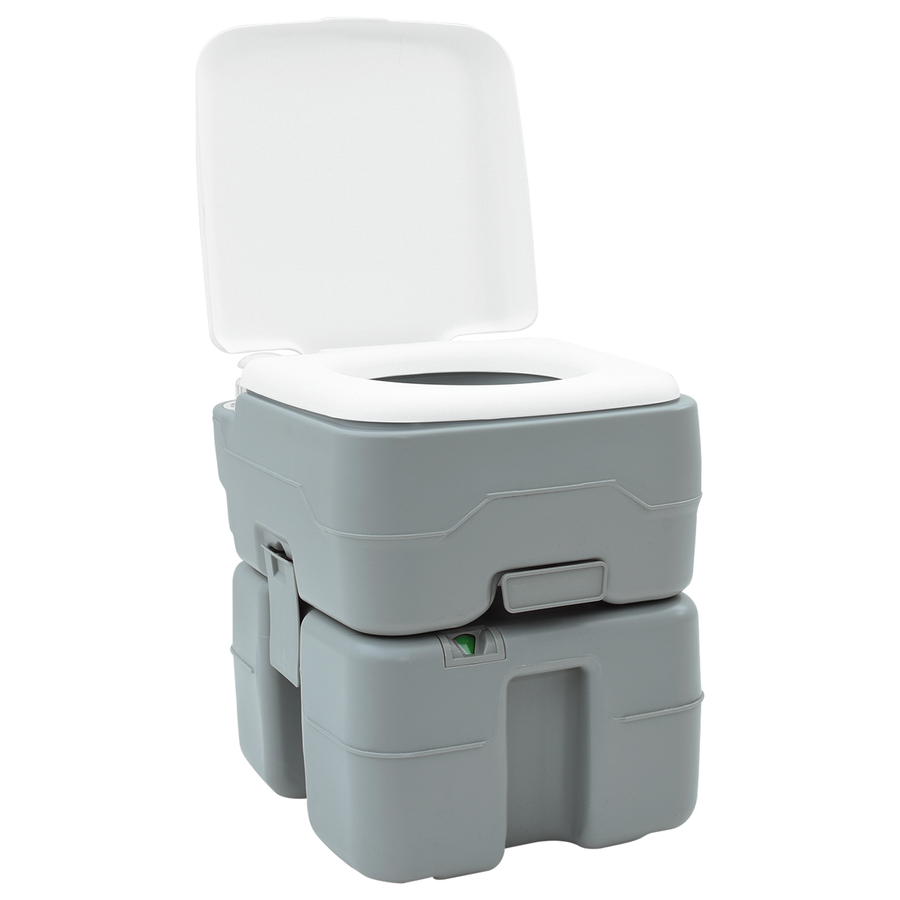 Campingtoilet Draagbaar Grijs 10L Schoon Water 20L Afvaltank