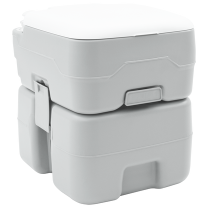 Campingtoilet Draagbaar Grijs 10L Schoon Water, 20L Afvalwatertank
