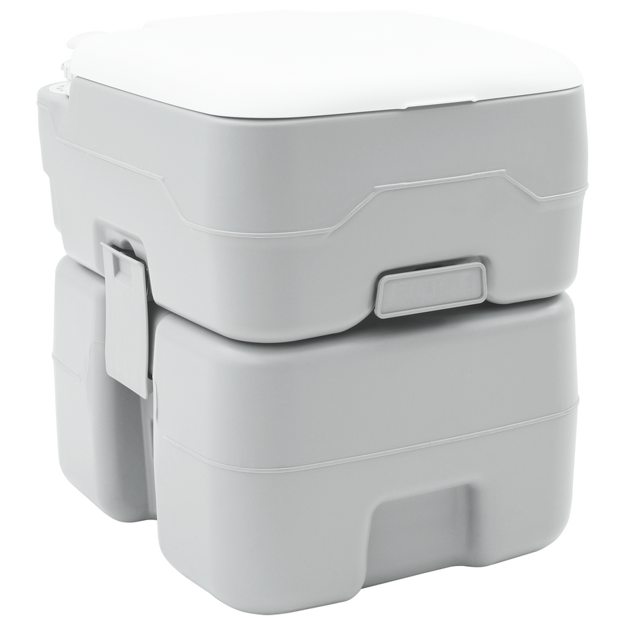 Campingtoilet Draagbaar Grijs 10L Schoon Water, 20L Afvalwatertank