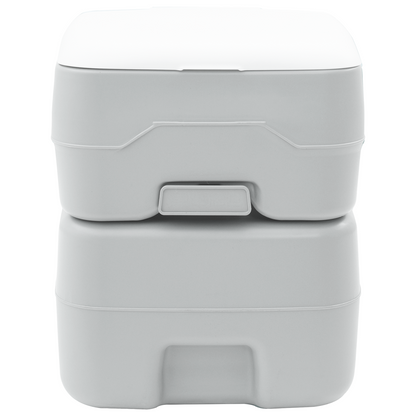 Campingtoilet Draagbaar Grijs 10L Schoon Water, 20L Afvalwatertank