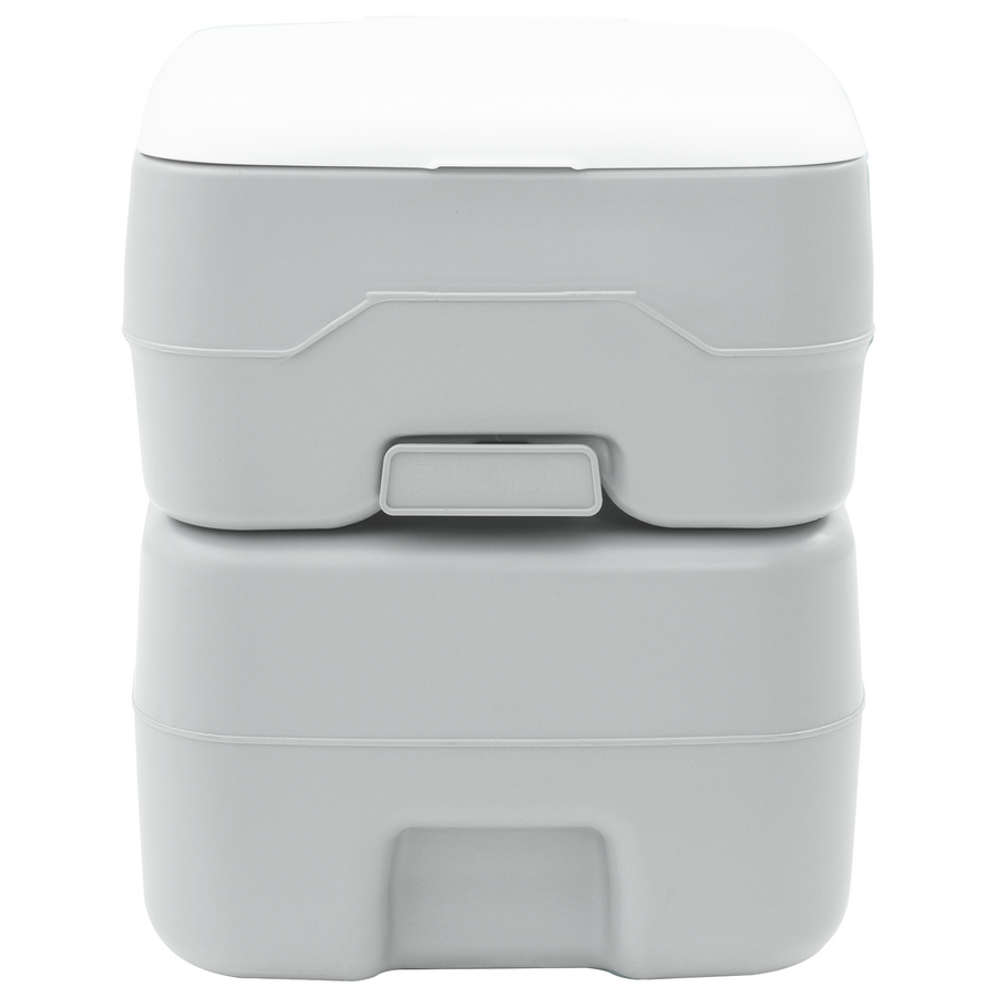 Campingtoilet Draagbaar Grijs 10L Schoon Water, 20L Afvalwatertank