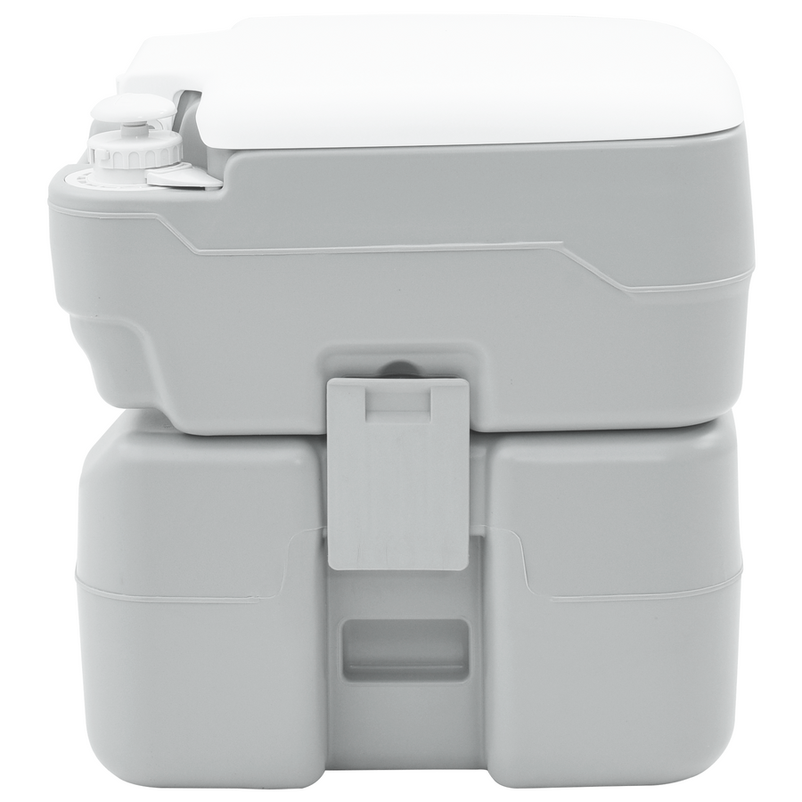 Campingtoilet Draagbaar Grijs 10L Schoon Water, 20L Afvalwatertank