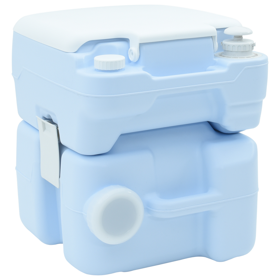 Campingtoilet Draagbaar Blauw 10L Schoon Water 20L Afvaltank