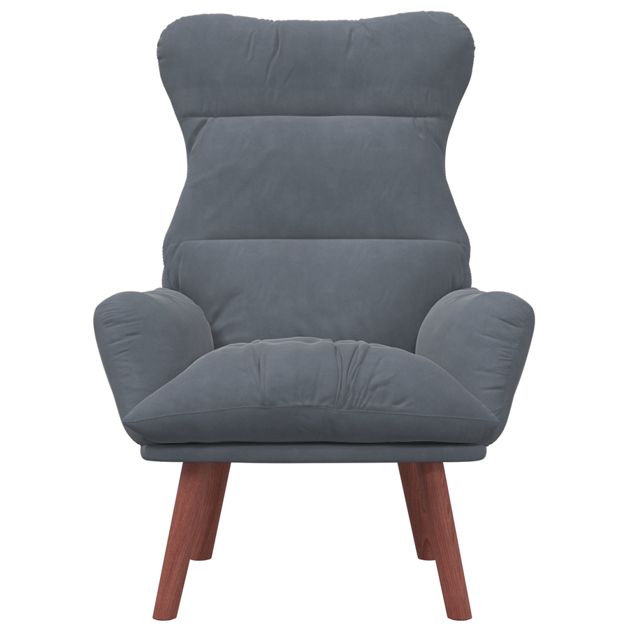 Relaxstoel Donkergrijs Velours
