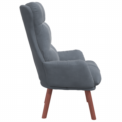 Relaxstoel Donkergrijs Velours