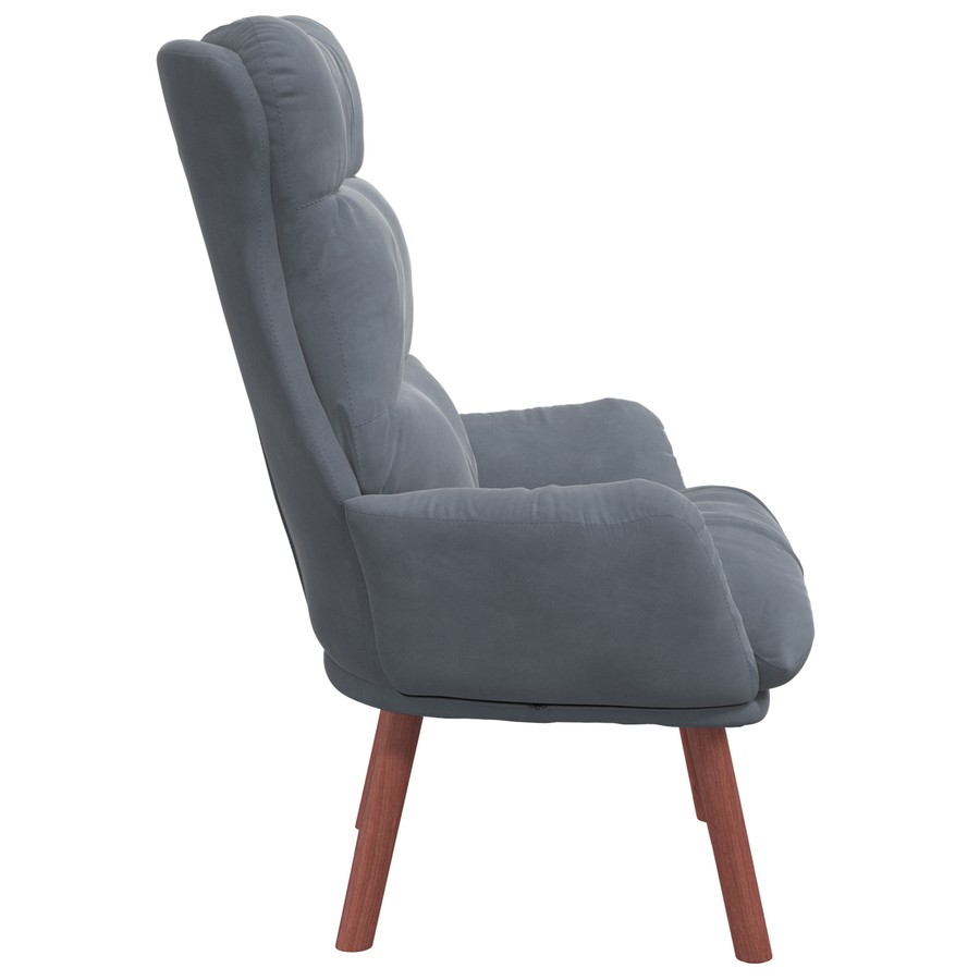 Relaxstoel Donkergrijs Velours