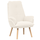Fauteuil crème 69x74x93 cm pluche stof