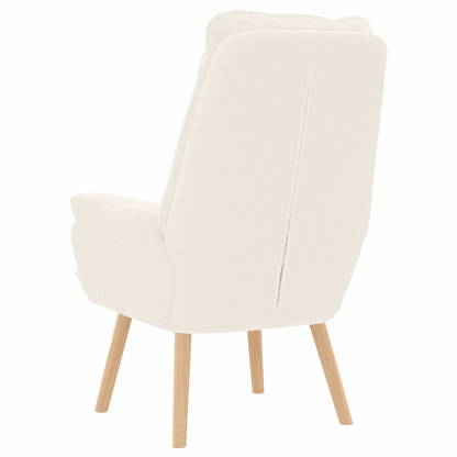 Relaxstoeltje Crème Kleurige Pluche Stof