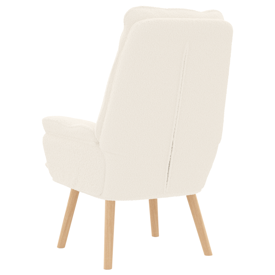 Relaxstoeltje Crème Kleurige Pluche Stof