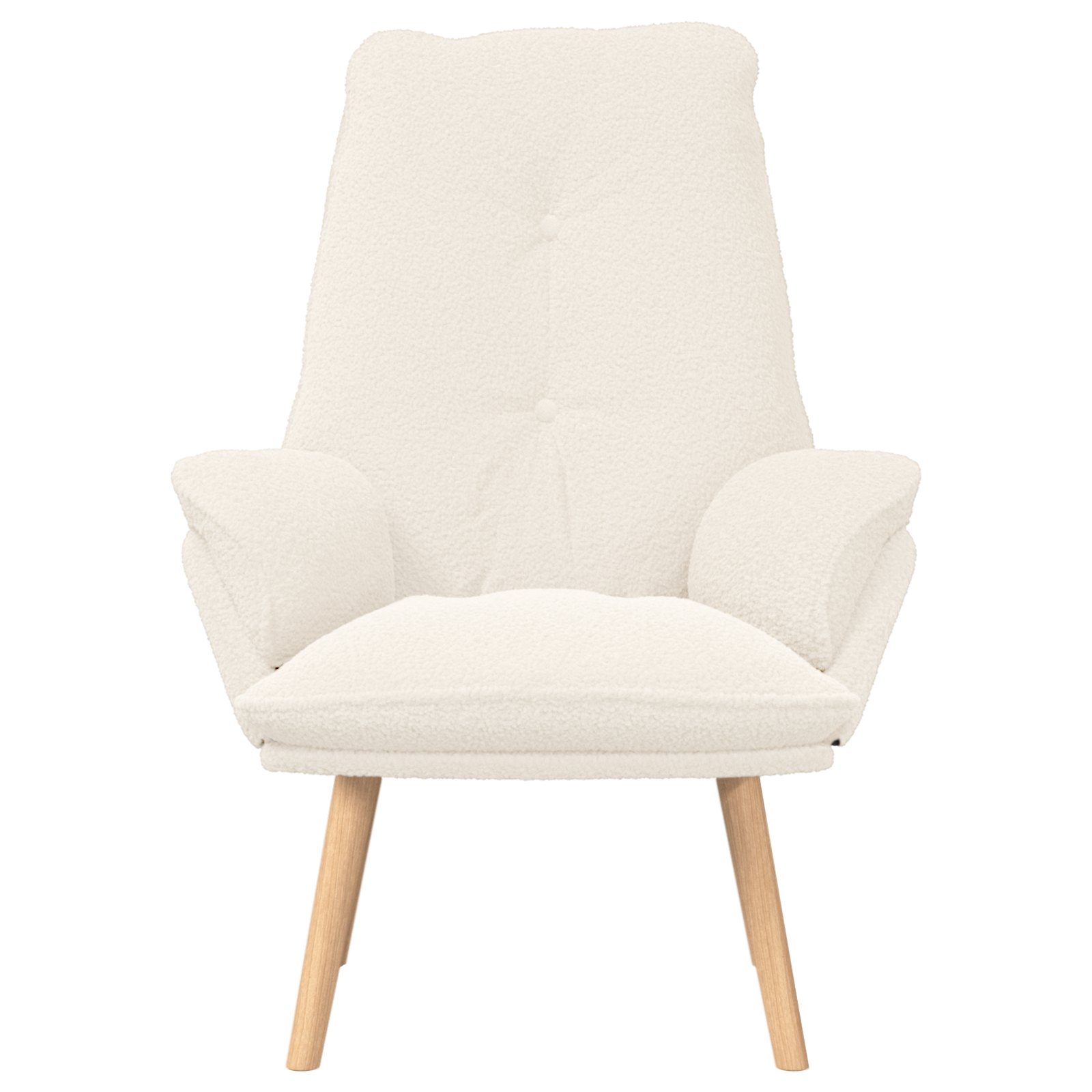 Relaxstoeltje Crème Kleurige Pluche Stof