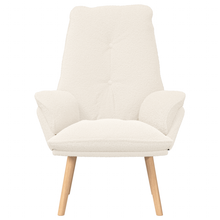 Relaxstoeltje Crème Kleurige Pluche Stof