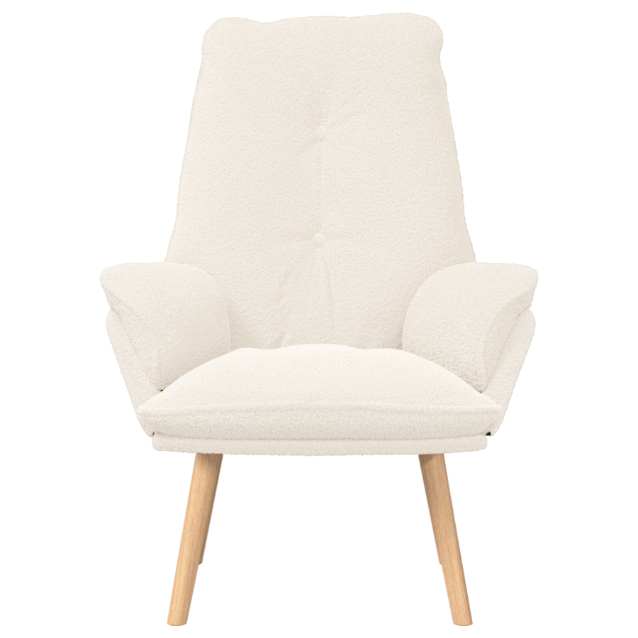 Relaxstoeltje Crème Kleurige Pluche Stof