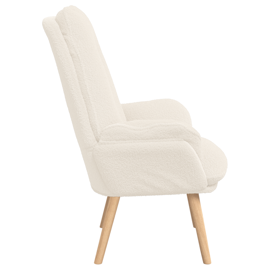 Relaxstoeltje Crème Kleurige Pluche Stof