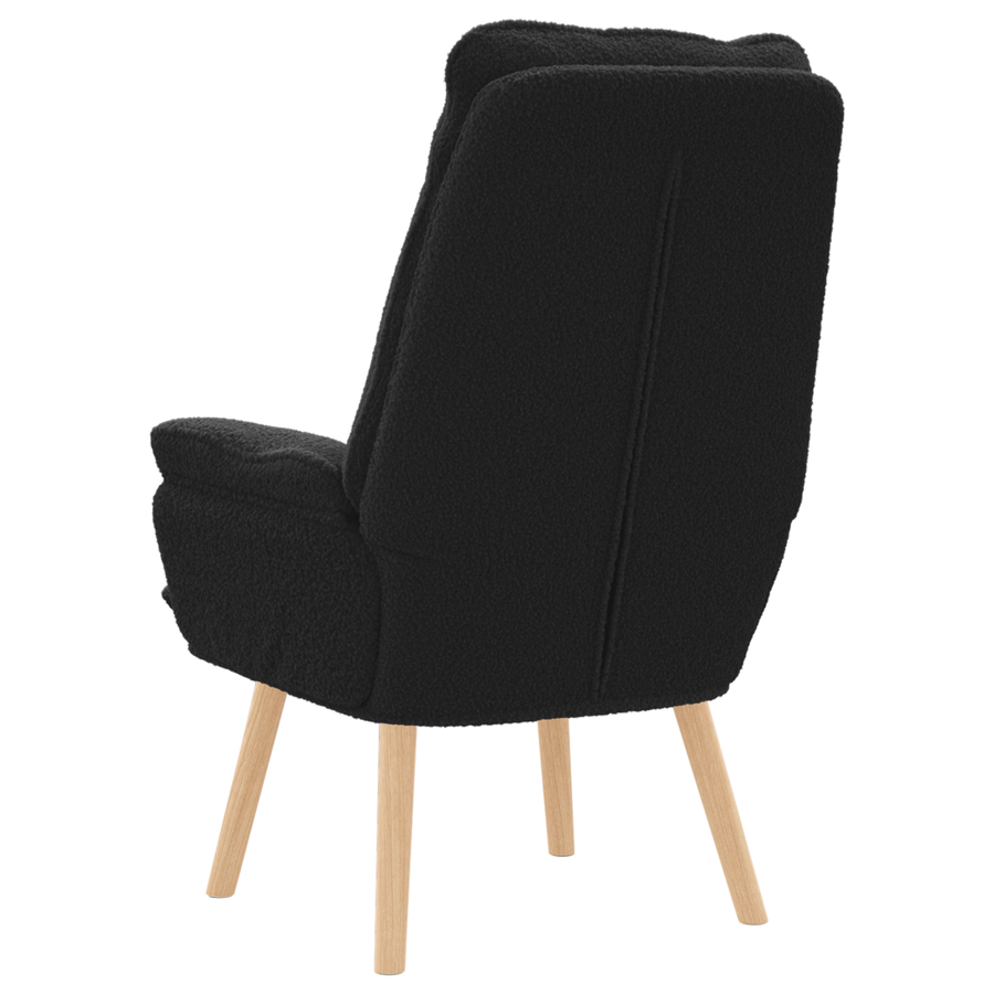 Relaxstoel Zwart Krullend Stof