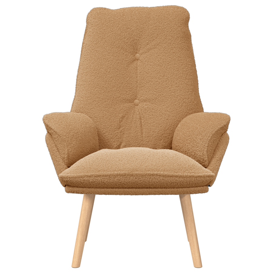 Relaxstoel Beige Zacht Stof