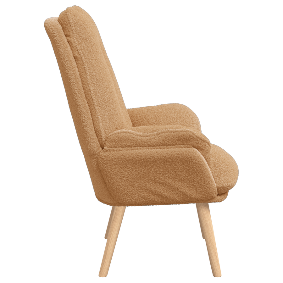 Relaxstoel Beige Zacht Stof