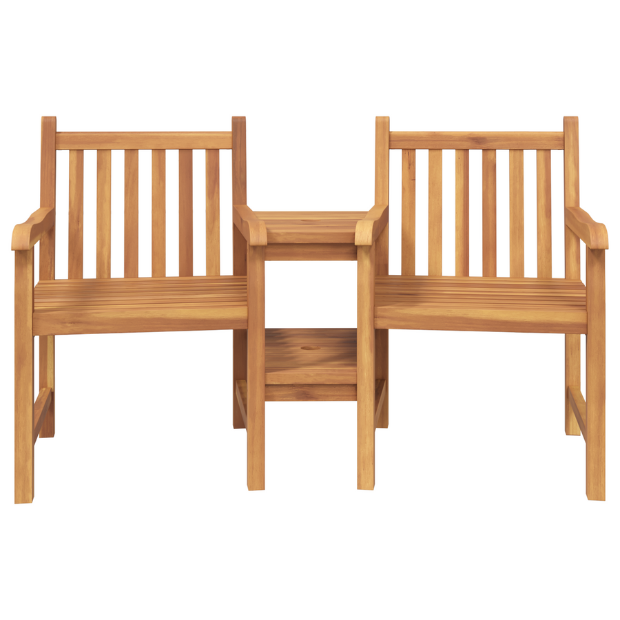 Tuinstoelen met plank Geometrisch met opslag Bruin 152 x 63 x 89 cm Massief teakhout