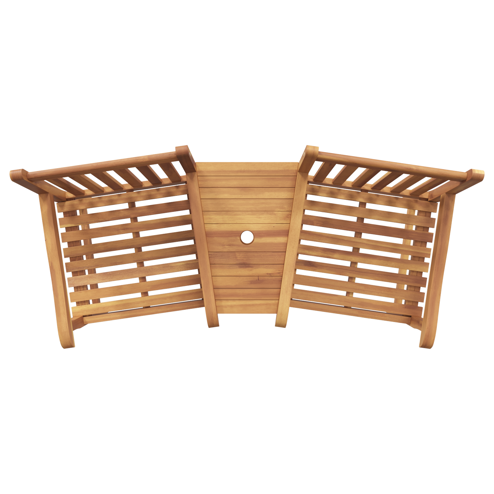 Tuinstoelen met plank Geometrisch met opslag Bruin 152 x 63 x 89 cm Massief teakhout