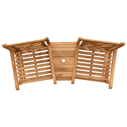 Tuinstoelen met plank Rooster met opslag Bruin 152 x 63 x 89 cm Massief teakhout