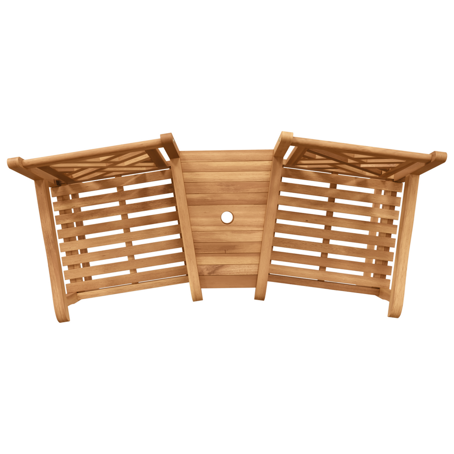 Tuinstoelen met plank Rooster met opslag Bruin 152 x 63 x 89 cm Massief teakhout