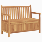 Tuinbank massief teakhout bruin 228x60x90 cm