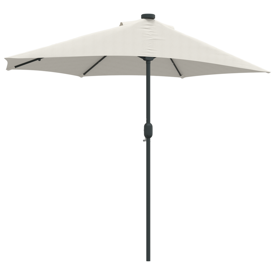 Tuinparasol with LED Strip Lights Zand 294 x 150 x 223 cm Stof