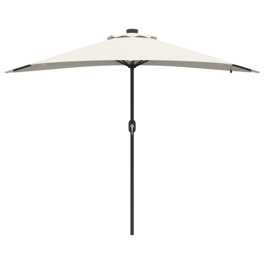 Tuinparasol with LED Strip Lights Zand 294 x 150 x 223 cm Stof