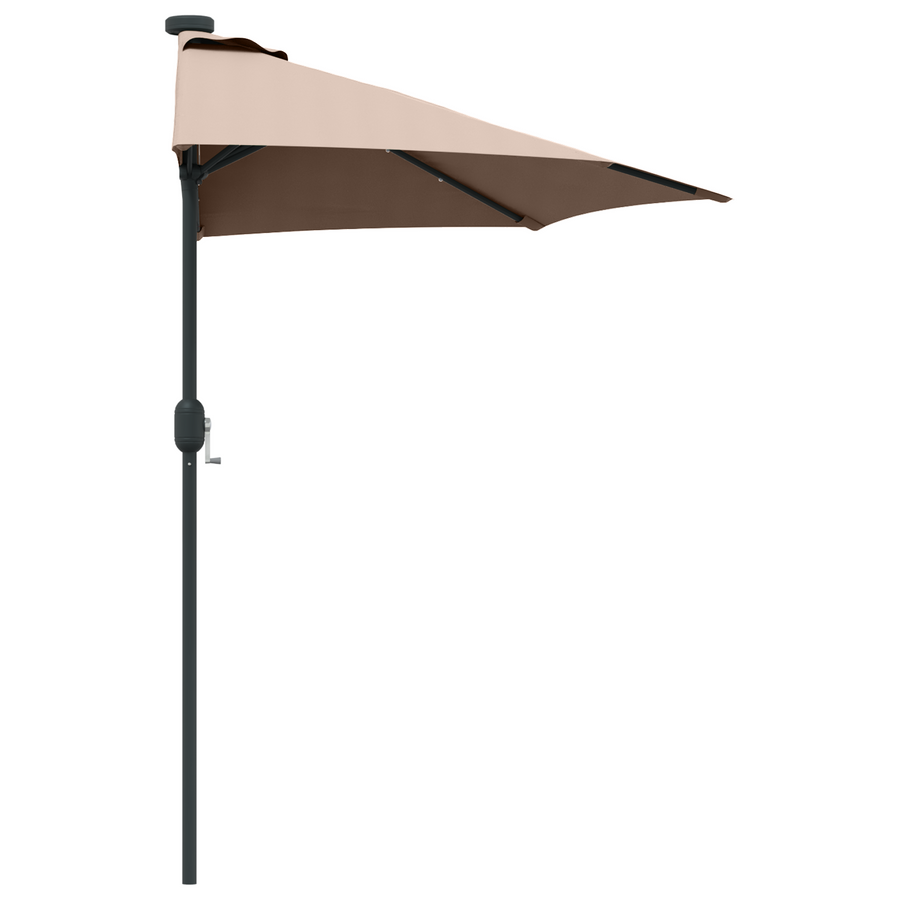 Tuinparasol Taupe 294 x 150 x 223 cm Stof