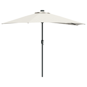 Tuinparasol half 294x150x224 cm beige