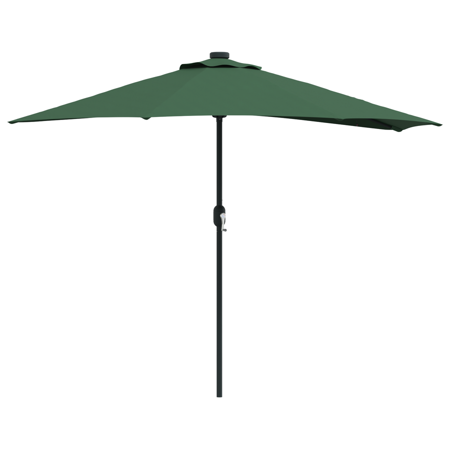 Halve Tuinparasol met Aluminium Paal Groen 294 cm