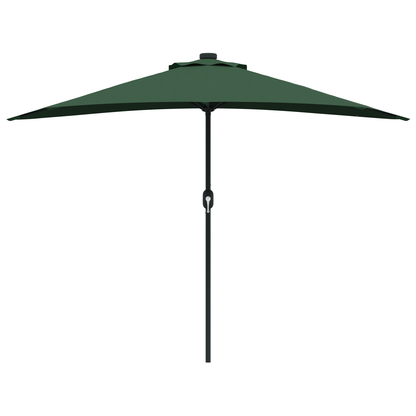 Halve Tuinparasol met Aluminium Paal Groen 294 cm