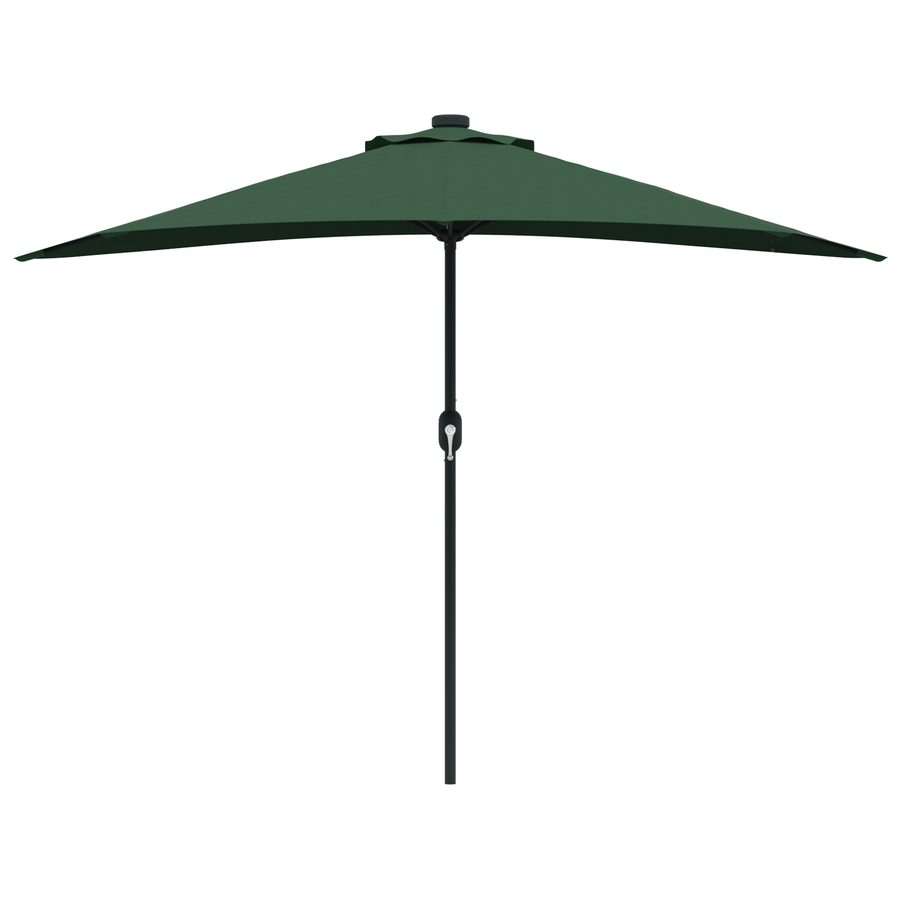 Halve Tuinparasol met Aluminium Paal Groen 294 cm