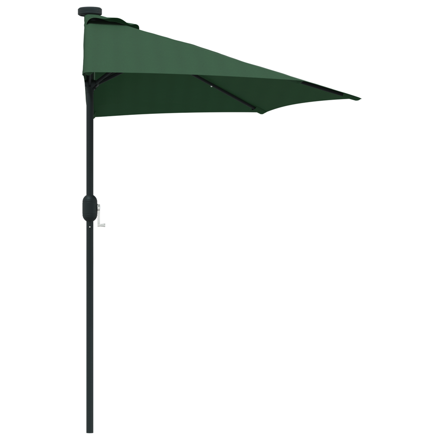 Halve Tuinparasol met Aluminium Paal Groen 294 cm