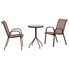 Tuin Bistro Set 3-delig bruin staal