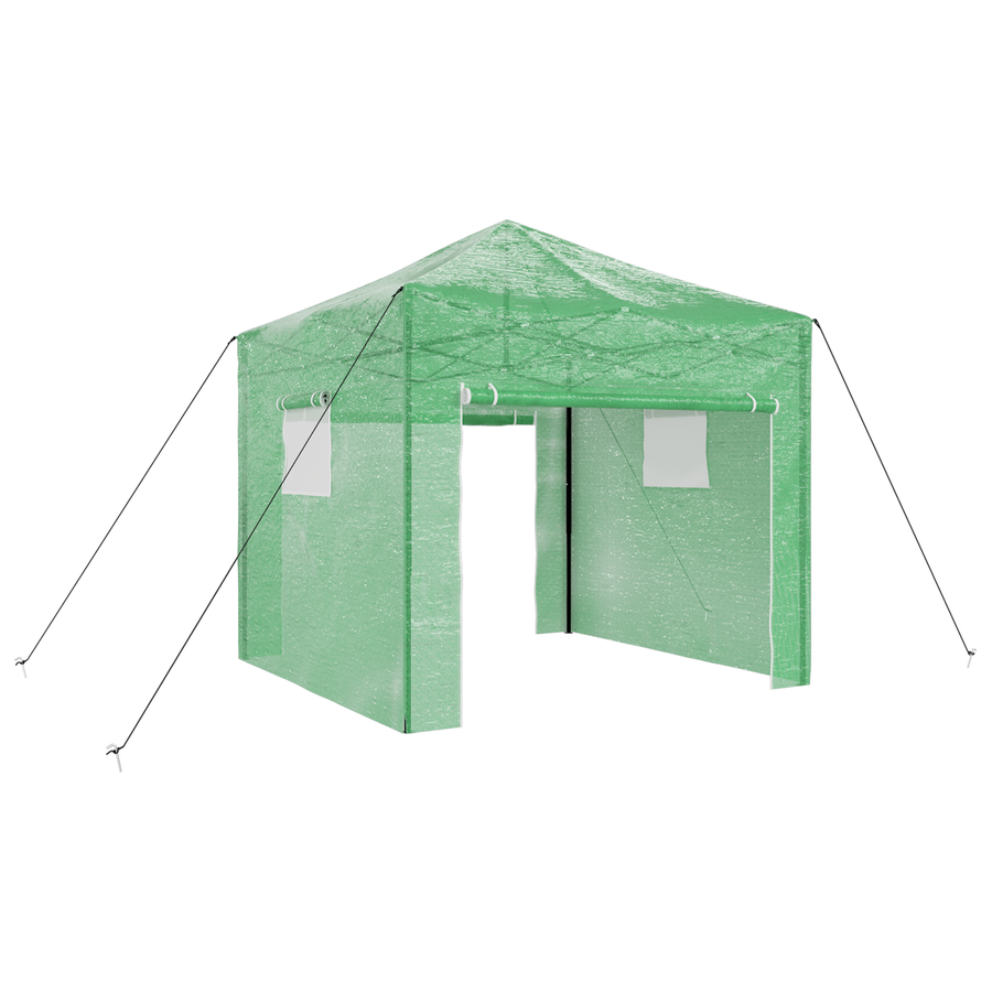 Kweekkas met opblaasframe Groen 290 x 290 x 315 cm Staal
