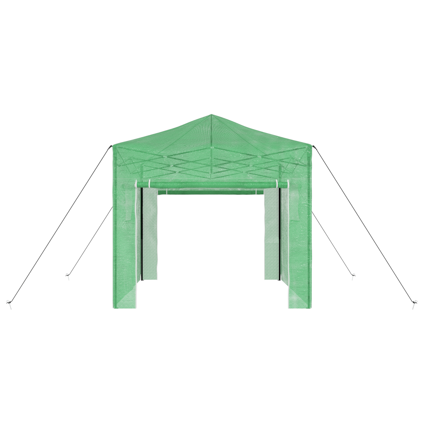 Kweekkas met opblaasframe Groen 290 x 290 x 315 cm Staal