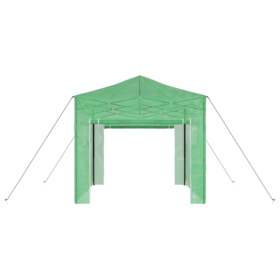Kweekkas met opblaasframe Groen 290 x 290 x 315 cm Staal