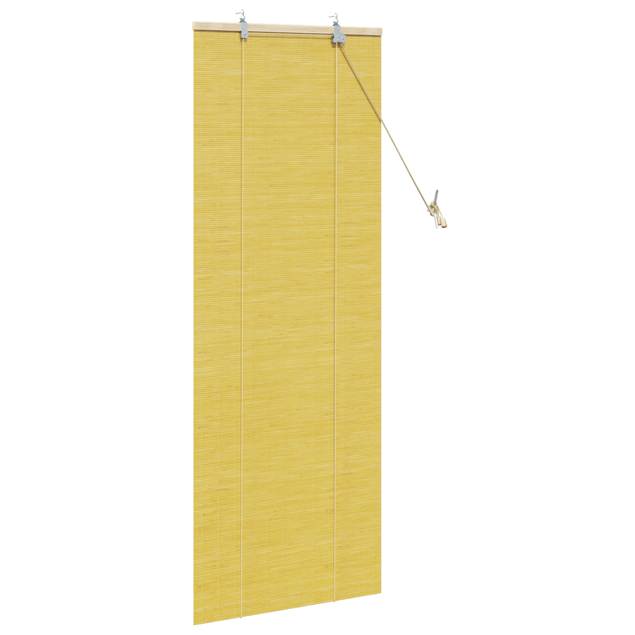 Raambuiten & Gordijnen met gordijnen Geel 60 x 160 cm Bamboe